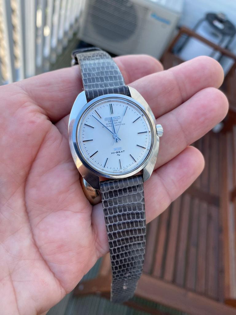 King  Seiko 45-8020 superior chronometer, Sieraden, Tassen en Uiterlijk, Horloges | Antiek, Seiko, Staal, 1960 of later, Ophalen of Verzenden