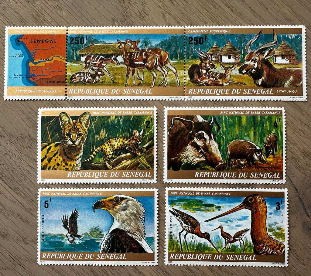 Senegal Postzegels 1978 dieren vogels  - Postfris, Ophalen of Verzenden, Overige landen, Postfris