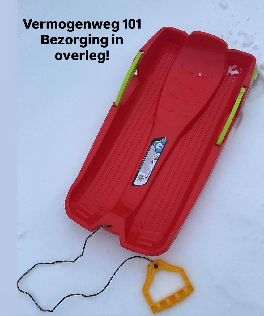 Mijdrecht > Sleetjes met rem en trekkoord, Ophalen, Kunststof, Nieuw, Rugleuning