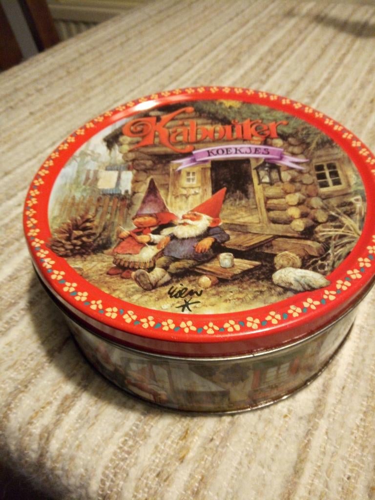 Koektrommel Koek blik Rien Poortvliet David de Kabouter, Ophalen of Verzenden, Zo goed als nieuw, Koek(jes)