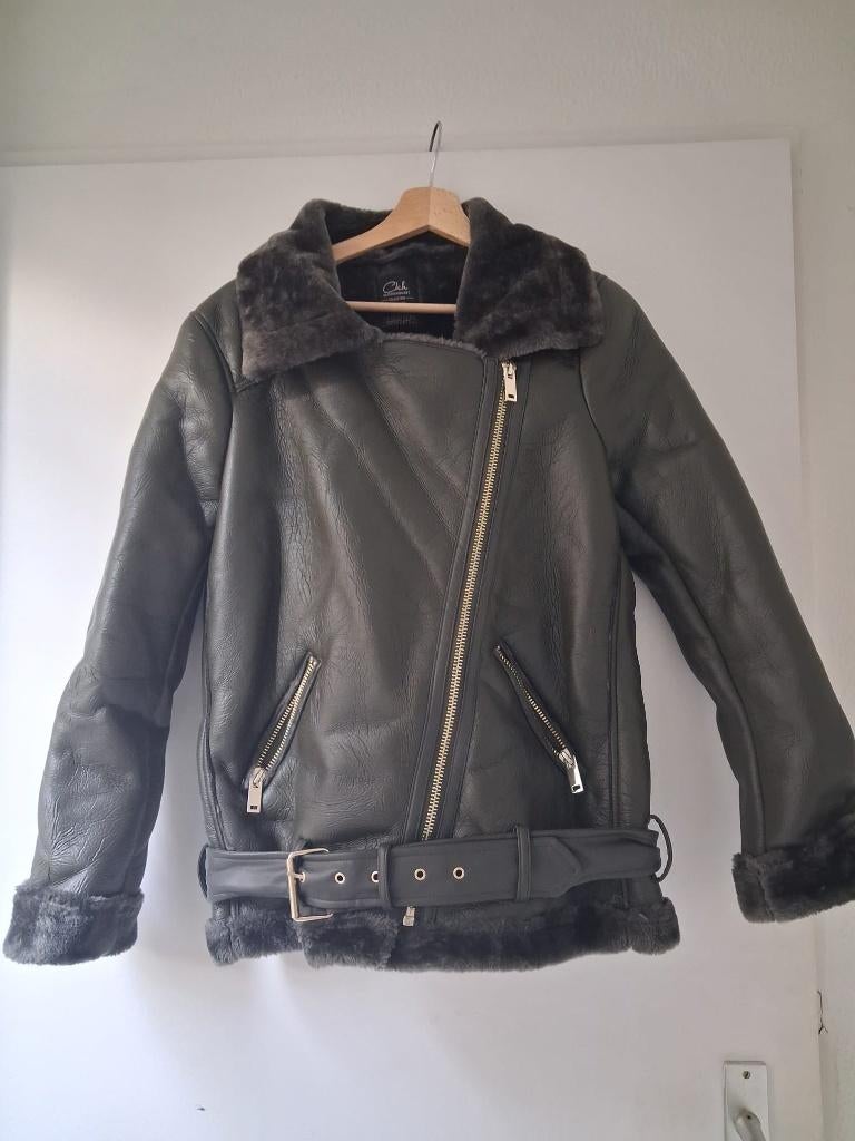 Leren jas zacht van binnen C&A CKH Clockhouse, Ophalen of Verzenden, Zo goed als nieuw, Maat 34 (XS) of kleiner, C&A