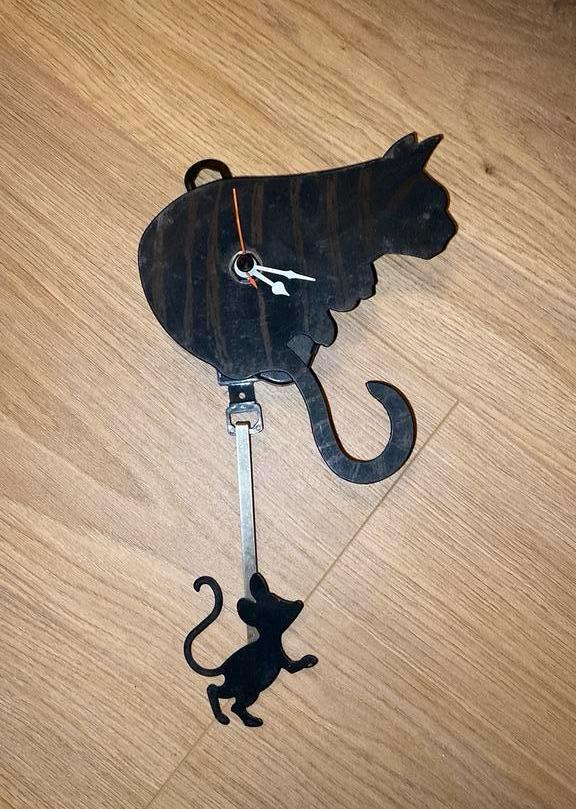 Kat en muis klok, Ophalen, Gebruikt, Wandkapstok, Minder dan 100 cm