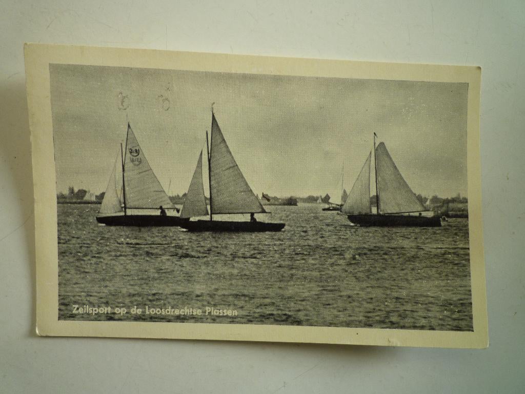 Zeilsport op de Loosdrechtse Plassen zeilboten zeilen, Ophalen of Verzenden, 1940 tot 1960, Gelderland