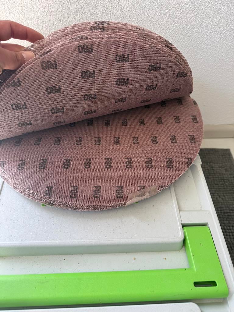 Schuurpapier klittenband 400 mm gaas stofgaten nieuw 10 stuk, Ophalen of Verzenden, Nieuw, 1200 watt of meer, Excentrische schuurmachine