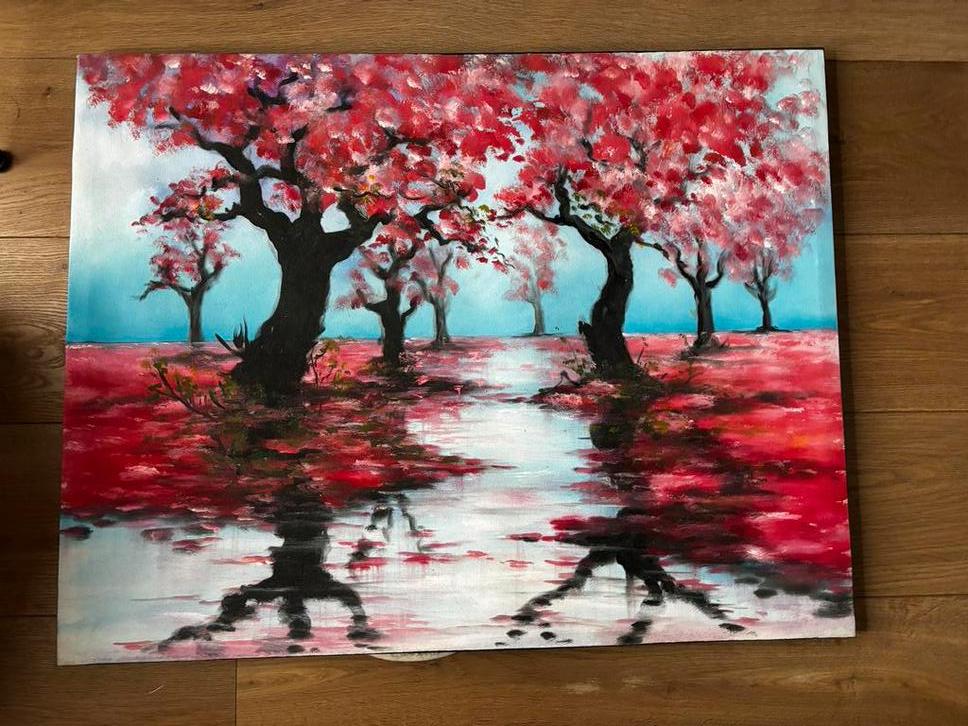 Bloesemboom Schilderij 90 bij 70, Ophalen