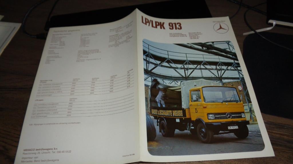 Folder MERCEDES  LP/LPK  913 , jaren 70, Verzenden, Zo goed als nieuw, Mercedes