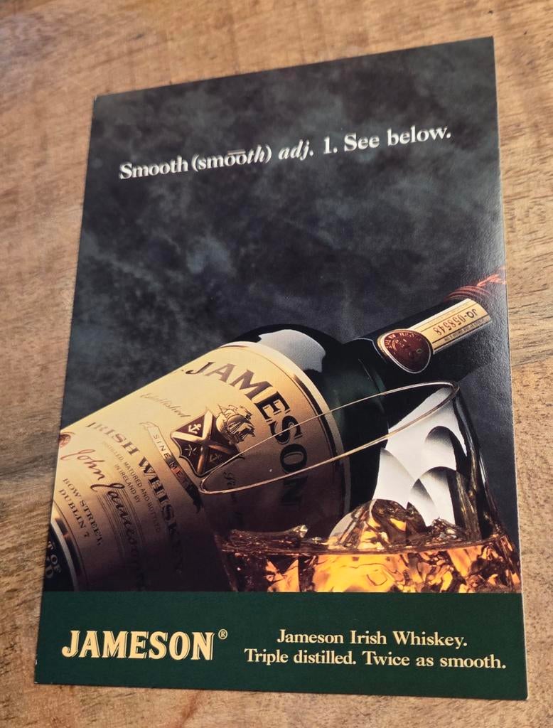 Jameson Irish Whisky, Verzenden, 1980 tot heden, Ongelopen, Overige thema's