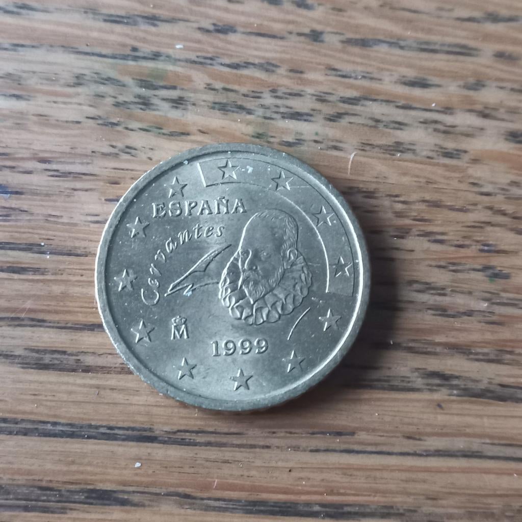 50 Euro Cent Spanje 1999 - Cervantes, Postzegels en Munten, Munten | Europa | Euromunten, Ophalen of Verzenden, Losse munt