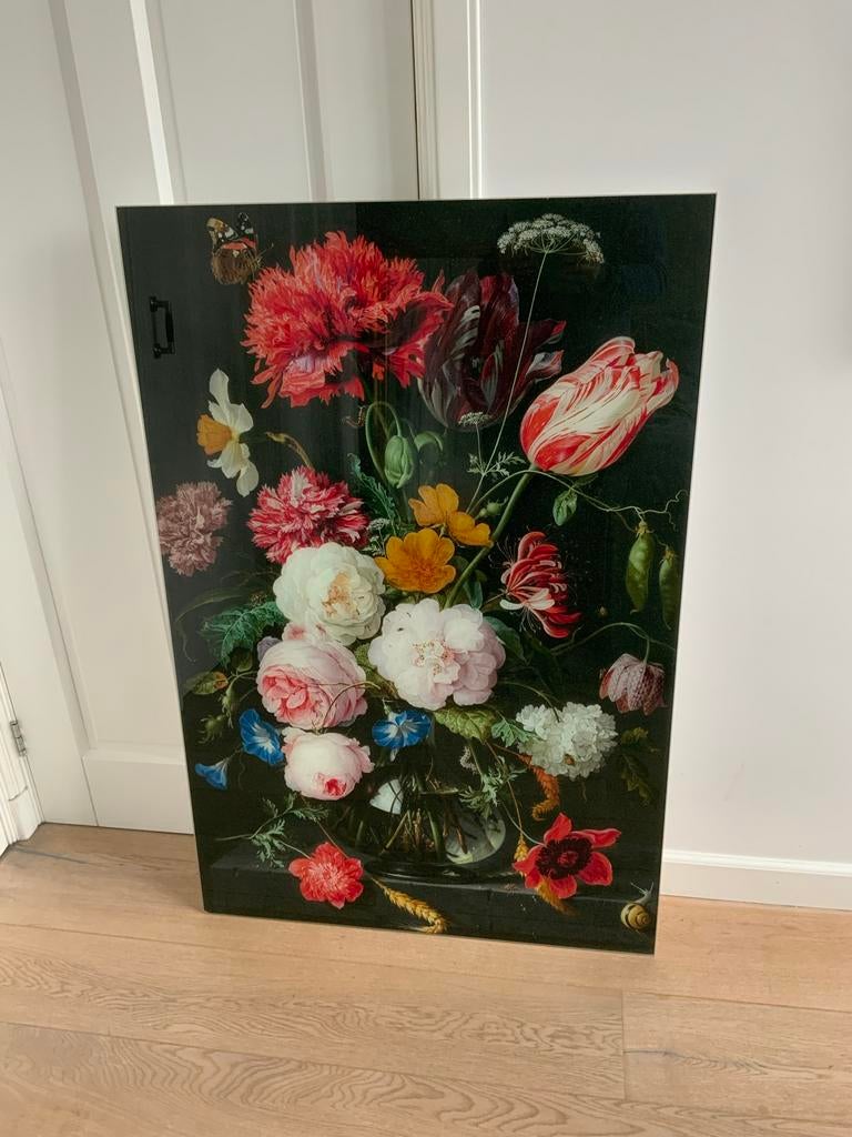 Stilleven met bloemen in glazen vaas - Jan Davidsz. de Heem, Ophalen, Oorspronkelijke maker, Overige typen, Zo goed als nieuw