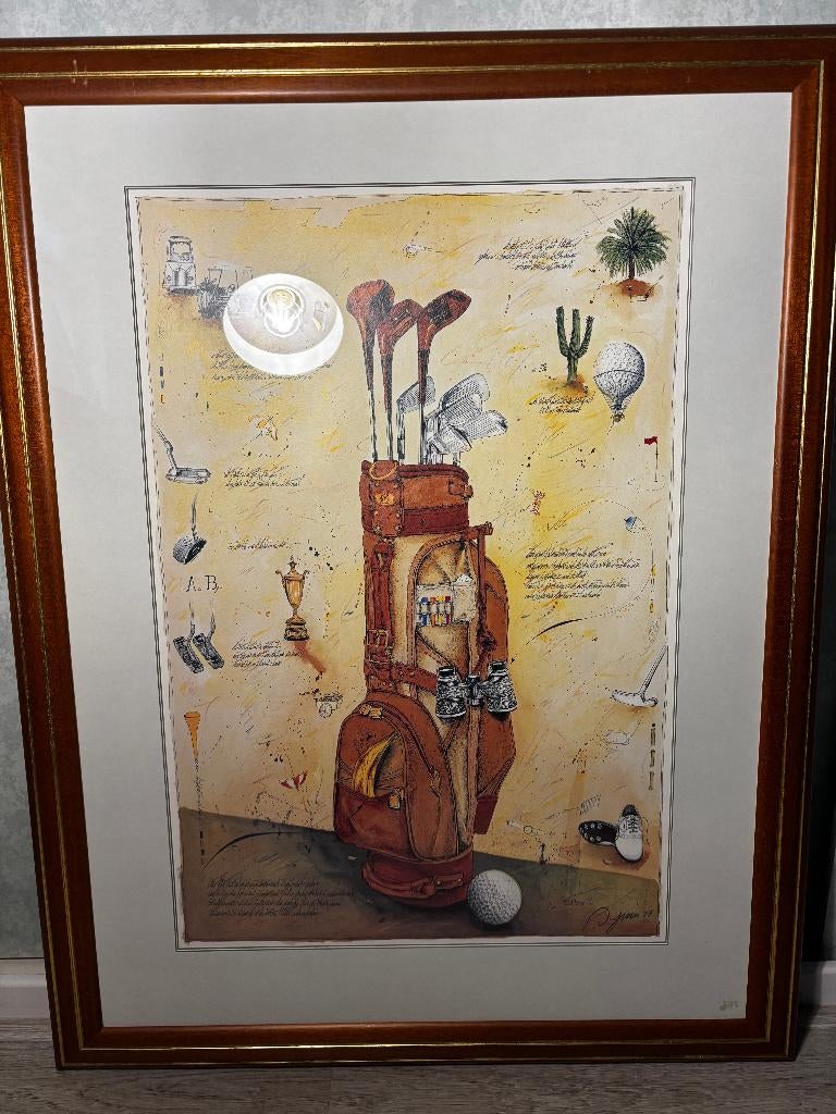 Poster, Ophalen, Rechthoekig Staand, Met lijst, Zo goed als nieuw