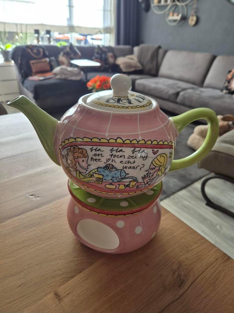 Blond Amsterdam Theelichthouder & Theepot, Ophalen, Zo goed als nieuw