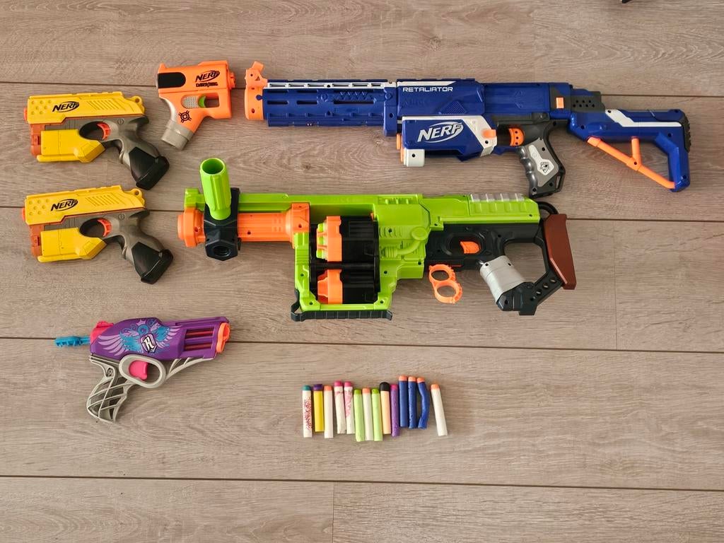 Nerf pistolen in goede staat, Ophalen of Verzenden, Zo goed als nieuw