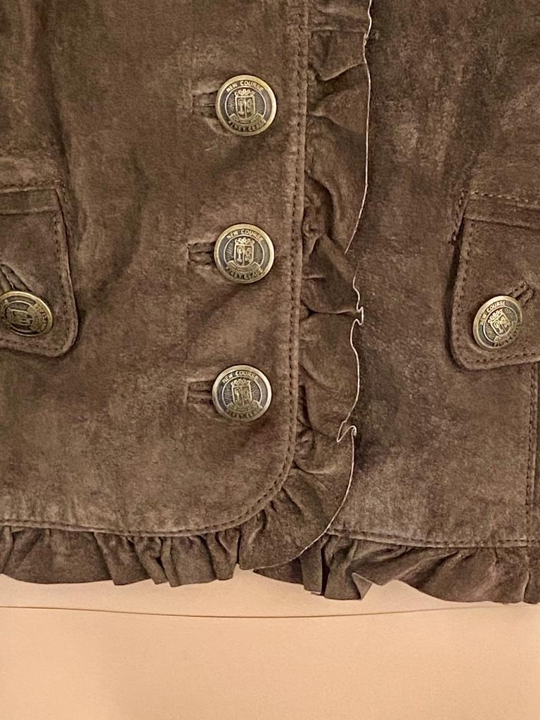 H840 Echt-suede-leren jasje maat 38=M blazer colbert bruin, Maat 38/40 (M), Bruin, Ophalen of Verzenden, Zo goed als nieuw
