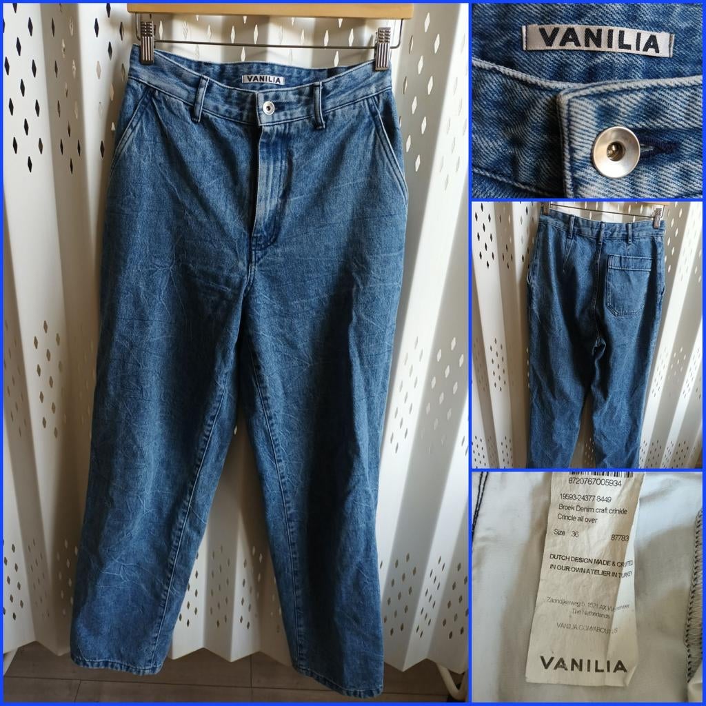 Vanilia high rise boot leg dames blue jeans maat 36, Blauw, Vanilia, Ophalen of Verzenden, W28 - W29 (confectie 36)