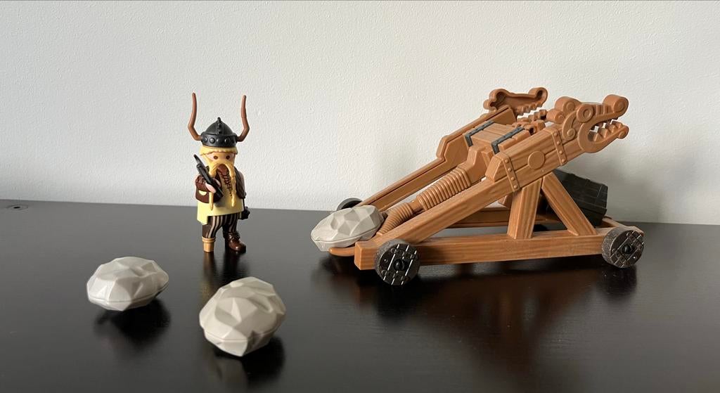 Playmobil Dragons Rochel met katapult set 9245, Ophalen of Verzenden, Gebruikt, Complete set