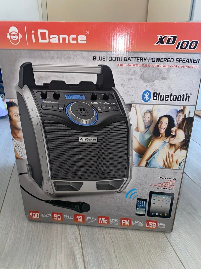 iDance XD100 Bluetooth Home Party Speaker - Nieuw in doos, Ophalen of Verzenden, Nieuw, Complete set