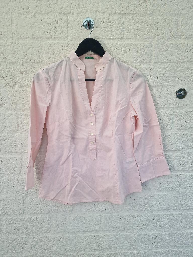 United Colors of Benetton blouse elegante fit maat S, Ophalen of Verzenden, Zo goed als nieuw, Maat 38/40 (M), Roze