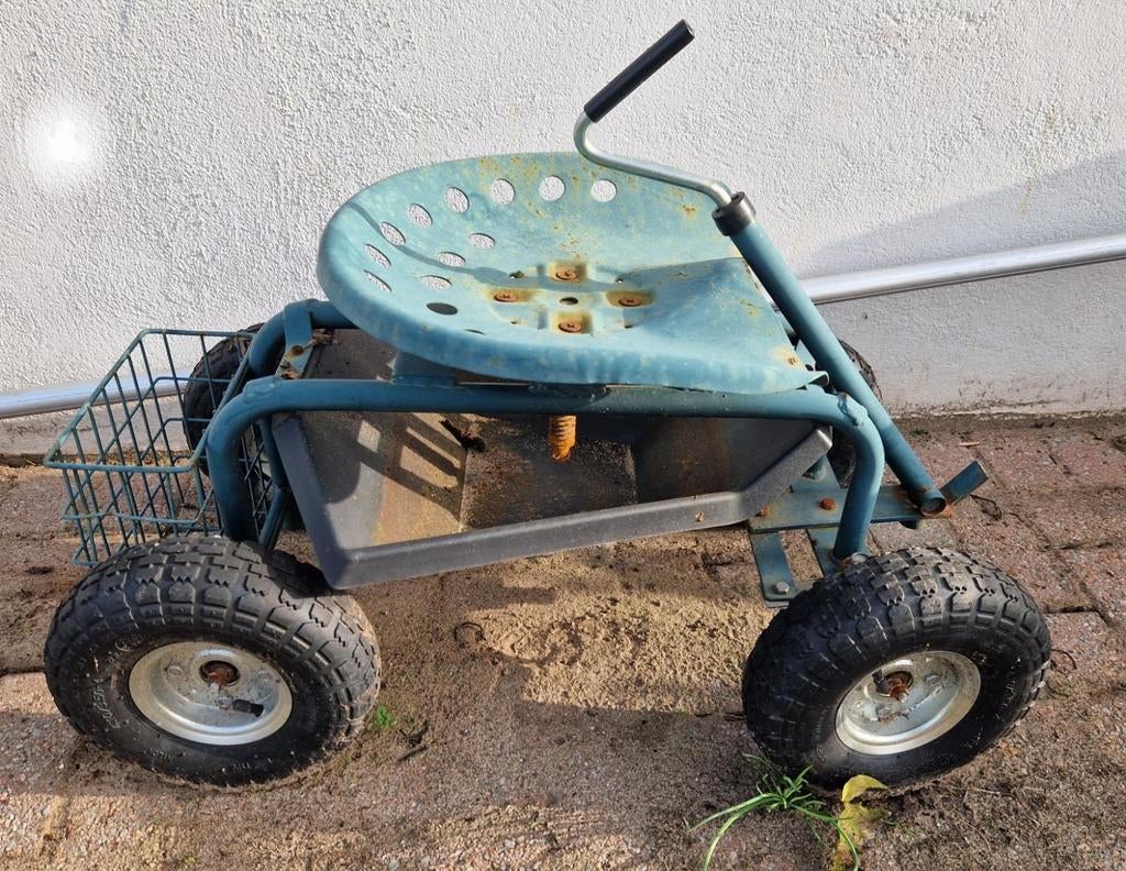 Tuinkruk met wielen zie foto's, Tuin en Terras, Hand-tuingereedschap, Ophalen, Gebruikt