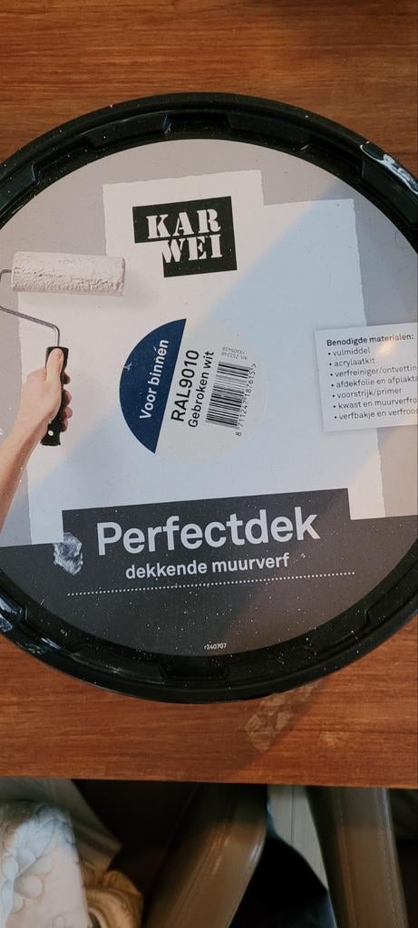 Muurverf ral9010 gebroken wit, Ophalen, Nieuw, Wit