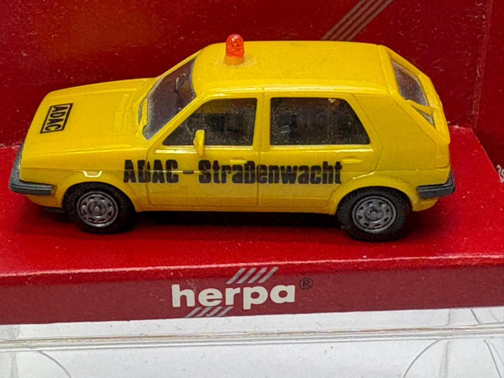 Herpa VW Golf ADAC IMG6538/9, Ophalen of Verzenden, Zo goed als nieuw, Auto, Herpa