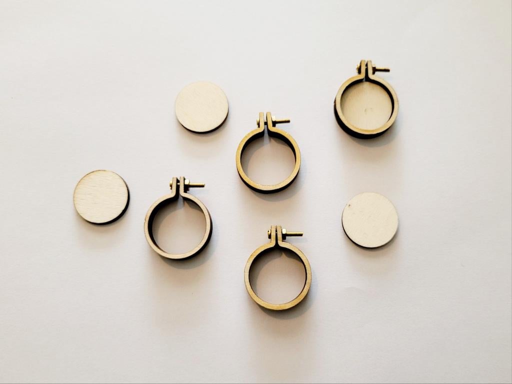 Miniatuur ring borduurring bamboe borduur of voor schilderij, Ophalen of Verzenden, Borduurpakket