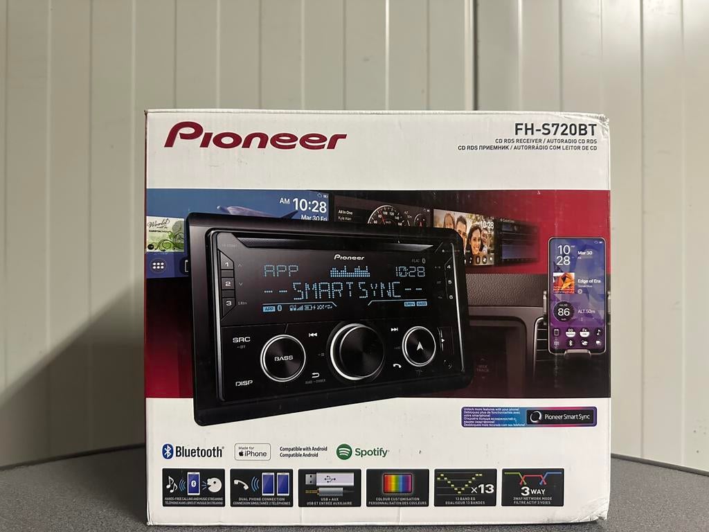 Pioneer FH-S720BT auto radio dubbeldin, Ophalen of Verzenden, Zo goed als nieuw