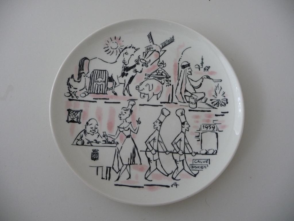 WANDBORDJE - CALVE DELFT -1959 Goedewaagen Gouda (R), Ophalen of Verzenden