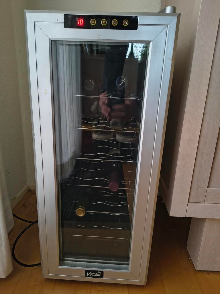 Wijnkast geschikt voor 12 flessen, Ophalen, Metaal, Minder dan 50 cm