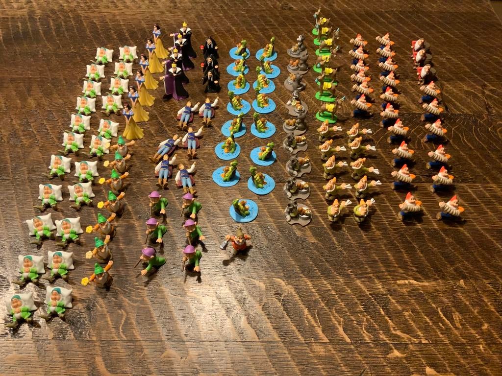 Verzameling losse poppetjes Sneeuwwitje 7 dwergen Disney AH., Ophalen of Verzenden, Zo goed als nieuw