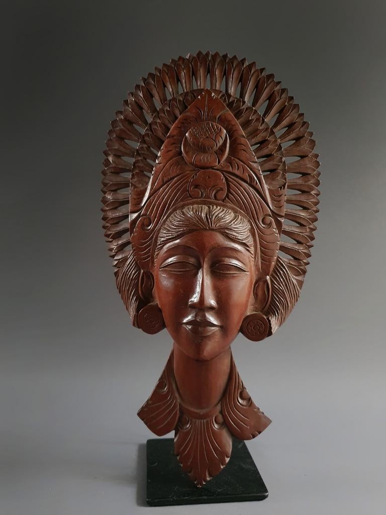 Balinees wandmasker bali indonesie masker art deco, Ophalen of Verzenden