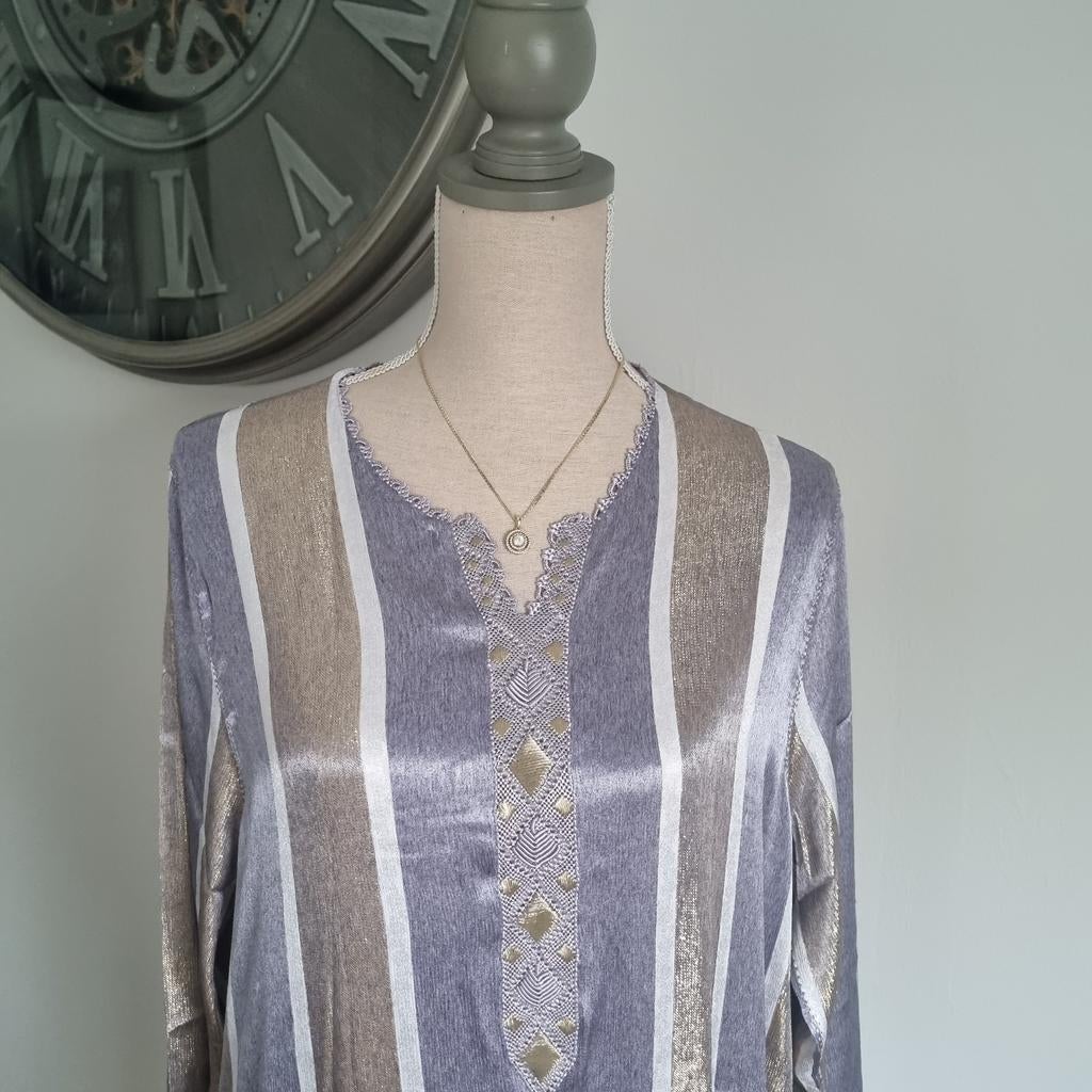 Marokkaanse jurk kaftan, Ophalen of Verzenden, Zo goed als nieuw, Maat 38/40 (M), Paars