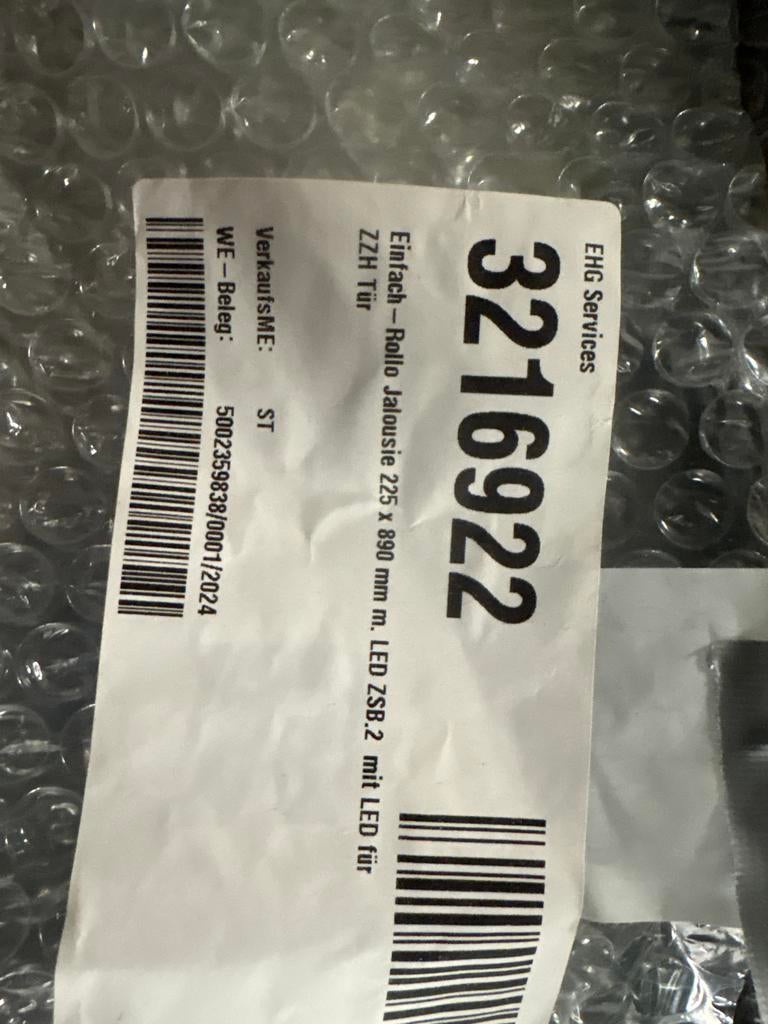 Rollo met verlichting voor Hymer BML 780 deur, Ophalen of Verzenden, Nieuw