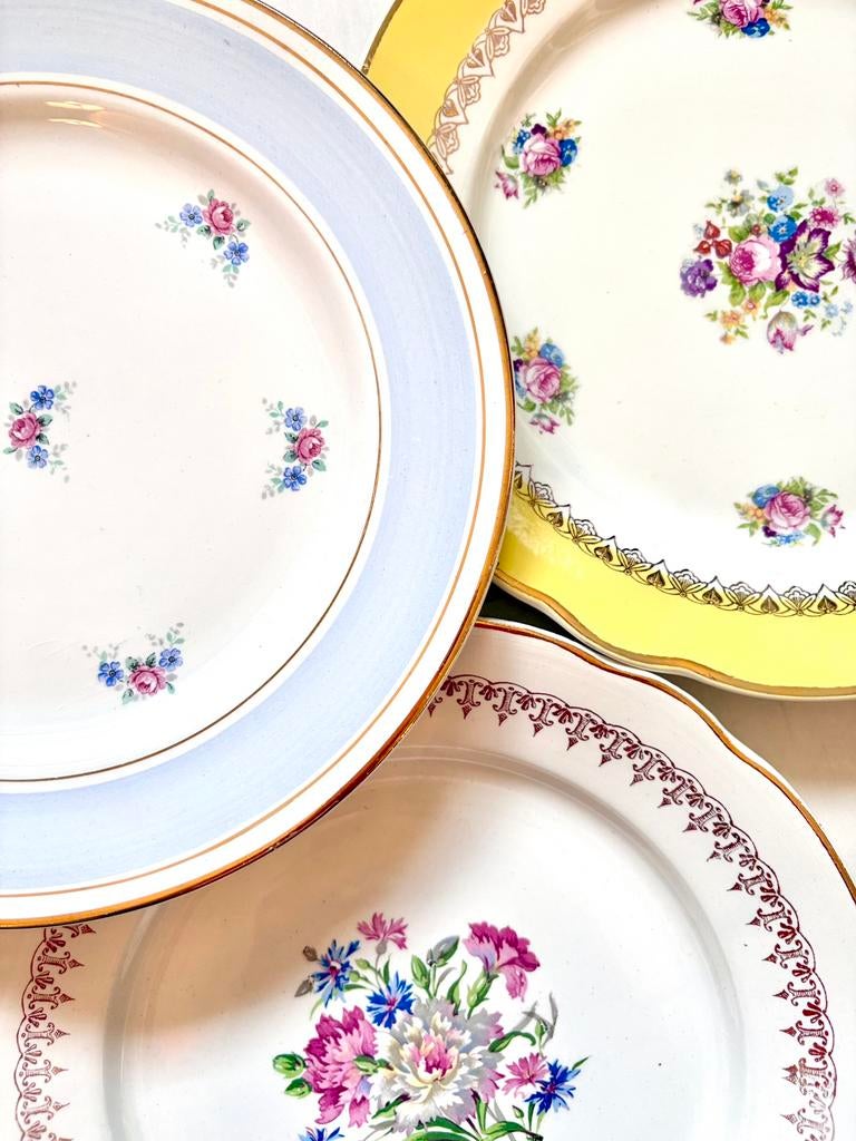 Mix & match Franse vintage dinerborden, Ophalen of Verzenden