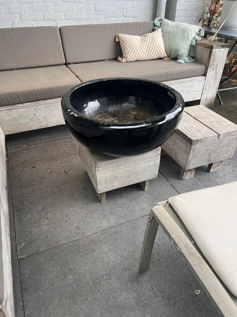 Aardewerk bloempot., Tuin en Terras, Bloempotten, Ophalen, Overige materialen, Gebruikt, Rond