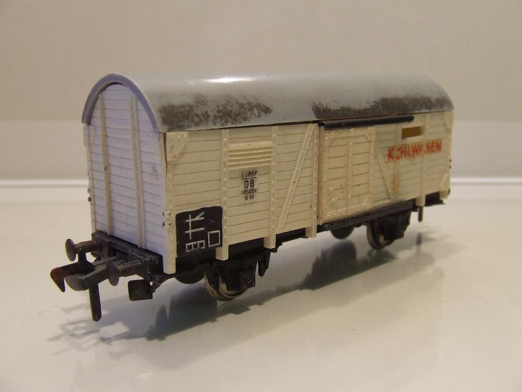 FLEISCHMANN 1462 gesloten goederenwagen wit,, Gebruikt, Wagon, Ophalen of Verzenden, Fleischmann