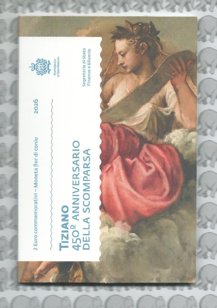 San Marino 2 euro 2026 (35e)"Tiziano", Ophalen of Verzenden, San Marino, 2 euro, Losse munt