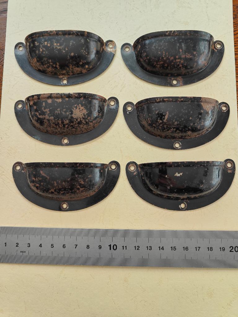 Antieke komgrepen kast 6x, Ophalen of Verzenden