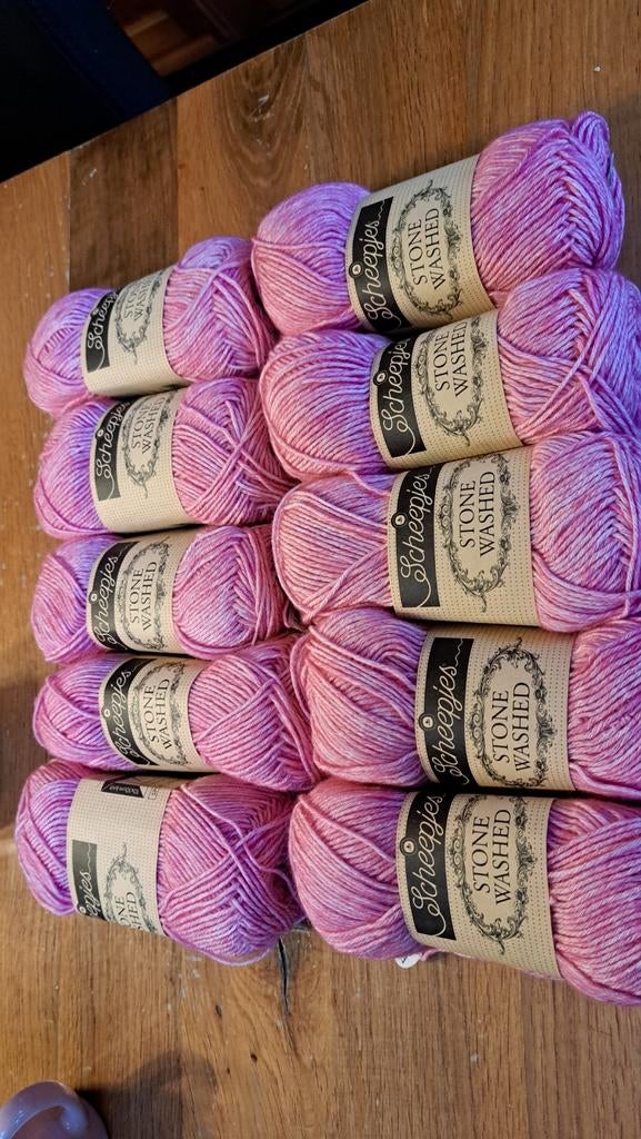 Scheepjes Stone Washed garen - Kleur 836 Tourmaline, Ophalen of Verzenden, Nieuw, Breien of Haken, Wol of Garen