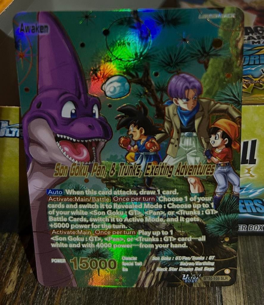 Dragonball Z kaart Son,Goku,Pan &Trunks, exciting Adventures, Ophalen of Verzenden, Nieuw