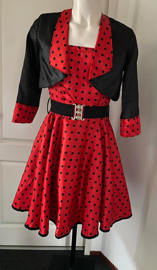 Jurk met petticoat jasje riem maat S/M carnaval feest, Kleding | Dames, Carnavalskleding en Feestkleding, Ophalen of Verzenden