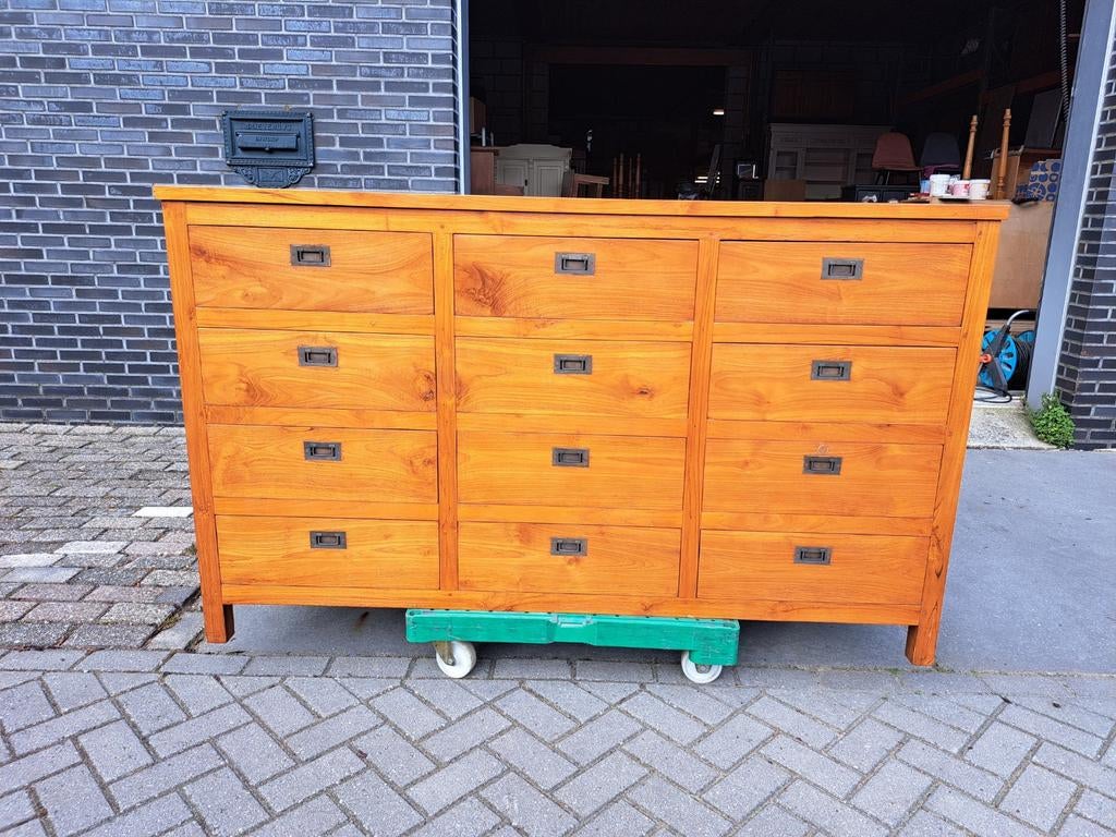 Teakhouten ladekast, Huis en Inrichting, Kasten | Ladekasten, RoDeKo Volendam, R.kooij65@gmail.com, 5 laden of meer, 100 tot 150 cm