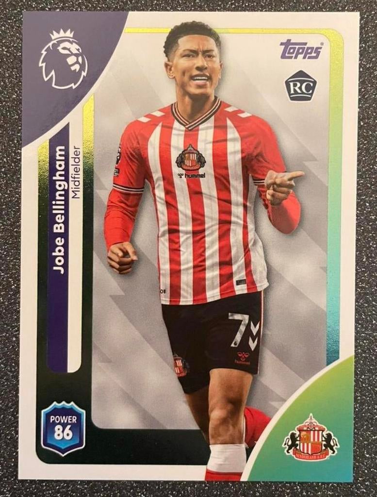 Topps Premier League 25/26 ROOKIE JOBE BELLINGHAM SUNDERLAND, Verzenden, Zo goed als nieuw, Plaatje