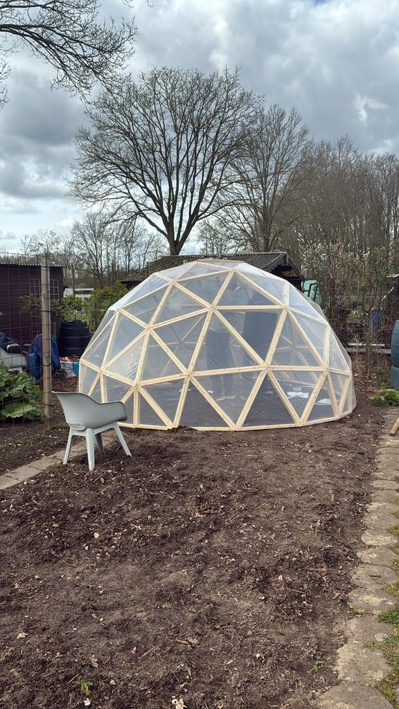 Robuuste Geodetische Koepelkas - Ideaal voor Tuinieren, Tuin en Terras, Kassen, Gebruikt, Kweekkas, Overige materialen, Folie