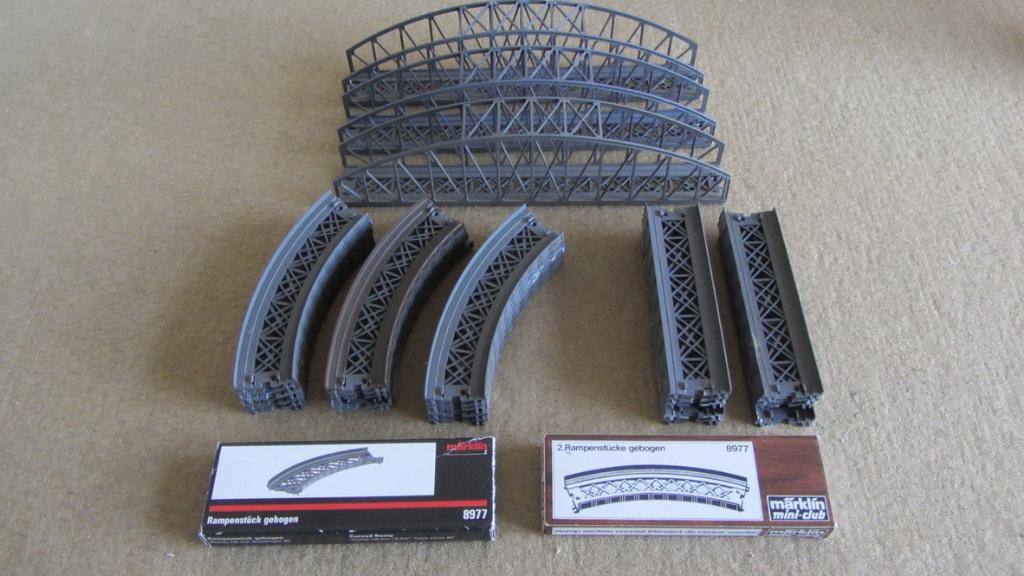 Märklin mini club : bruggen en opritten te koop - 1/220, Gebruikt, Gelijkstroom, Brug, Tunnel of Gebouw, Ophalen of Verzenden