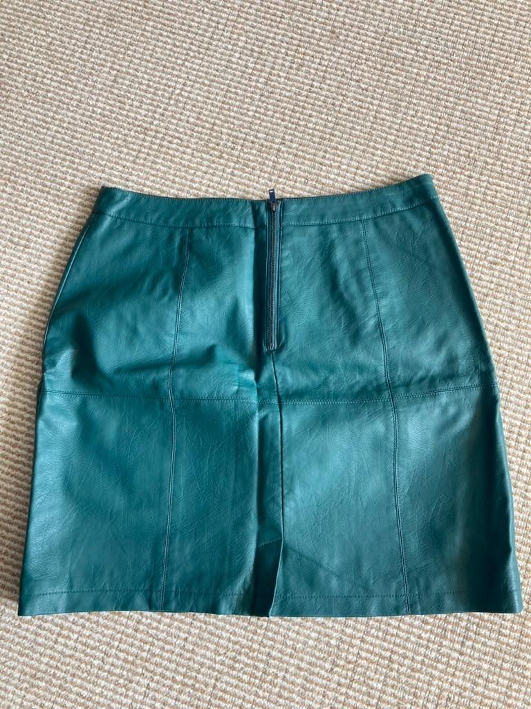 Rokje, aqua, leer, maat M, Kleding | Dames, Rokken, Maat 38/40 (M), Blauw, Ophalen of Verzenden, Zo goed als nieuw