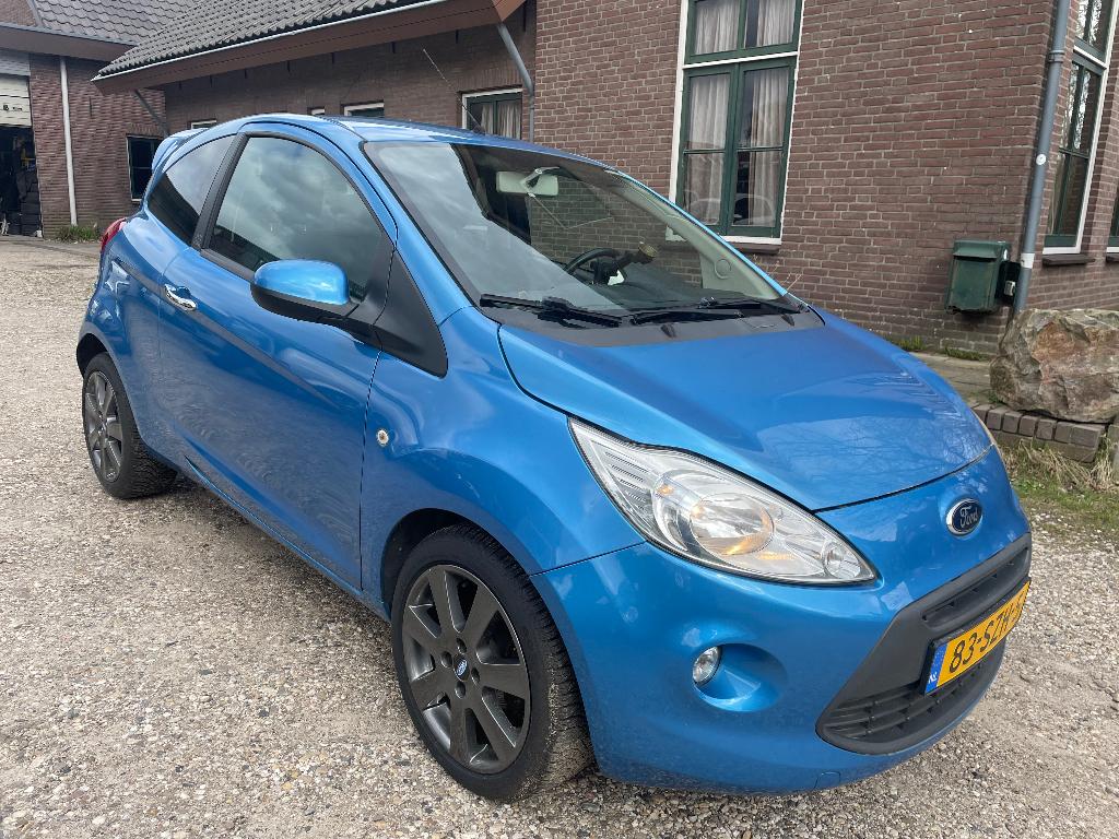 Ford Ka 1.2 69pk 2012 Blauw, Auto's, Ford, Voorwielaandrijving, Stof, 1242 cc, 4 cilinders