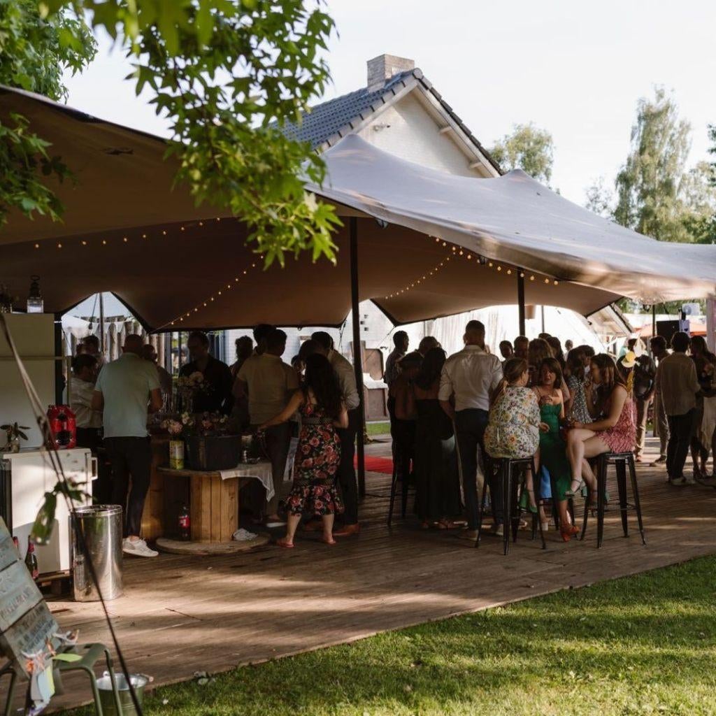 Stretchtent huren 10x15m | NIEUW | Incl. op/afbouw, Ophalen of Verzenden, Nieuw, Geboorte of Huwelijk