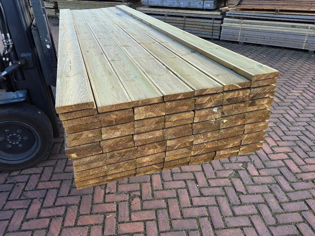 Vlonderplanken 28x145 mm - geïmpregneerd, Ophalen, Nieuw, Hout