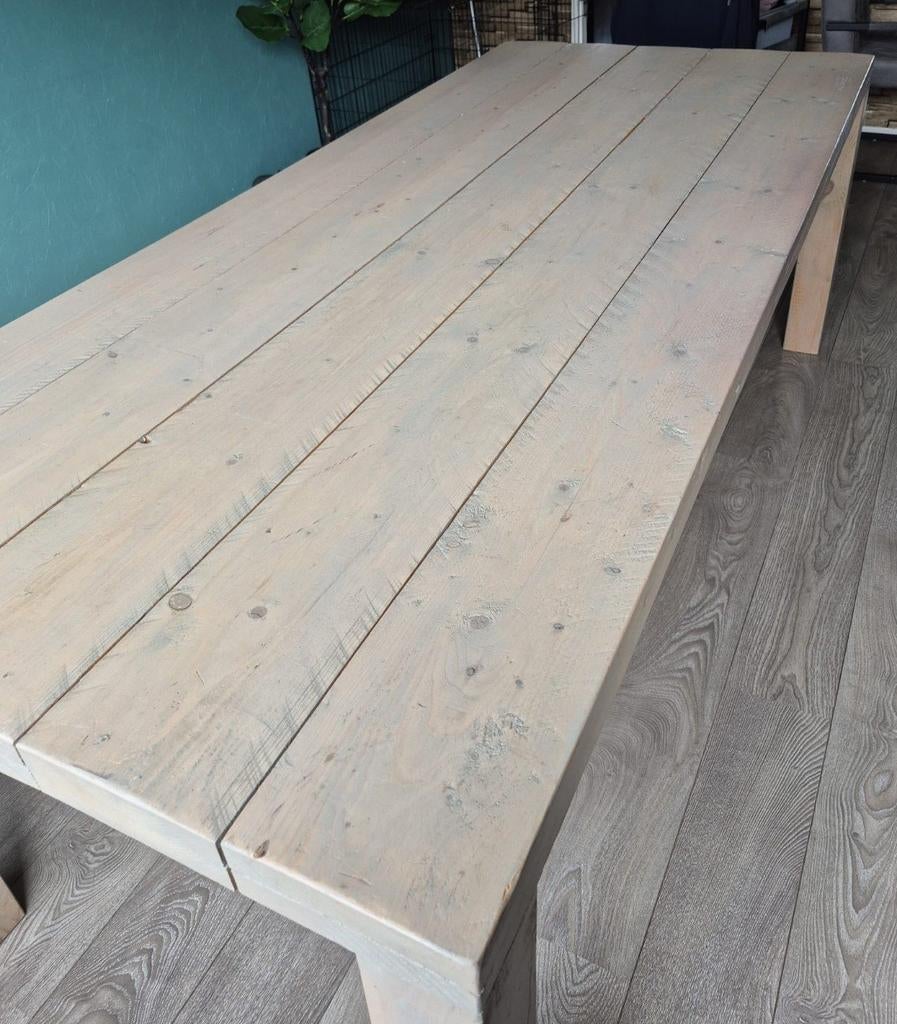Steigerhouten Eettafel, Ophalen, Rechthoekig, 50 tot 100 cm
