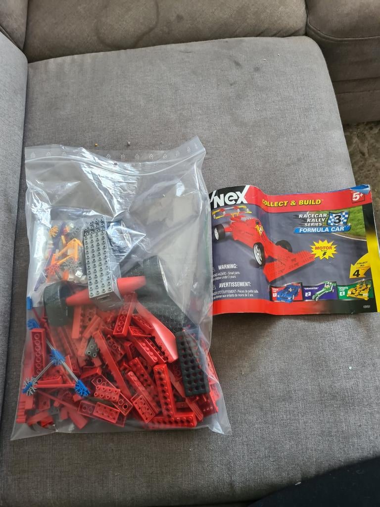 K'nex Racecar Rally Series Formule 1 Auto Bouwset, Ophalen of Verzenden